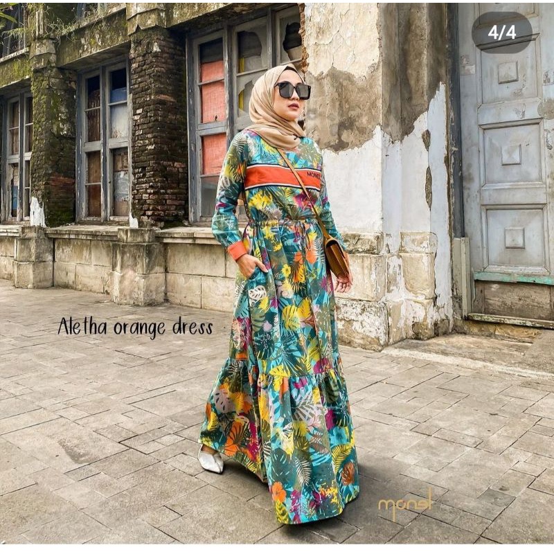 ALETHA ORANGE DRESS by MONEL