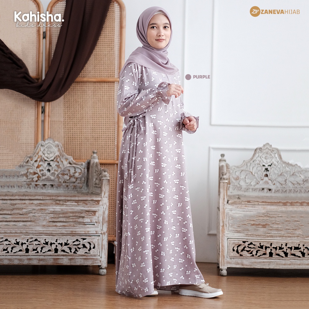 KAHISHA DRESS ANAK l MOTIF BUNGA CANTIK l KIDS WEAR l ZANEVA KIDS