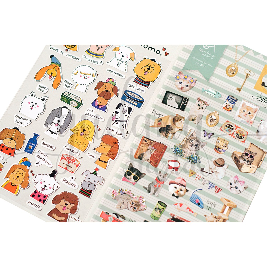 Stiker Korea Lembaran Lucu Sticker Animal And Flower DIY Srapbook GH 30305