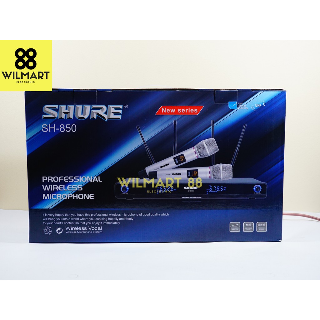 Mic Wireless Shure SH850 - UHF | Microhpone Genggam | Receiver SH 850
