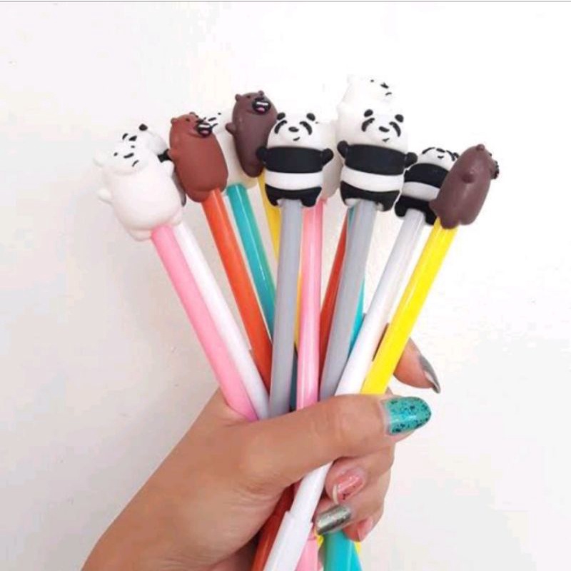 

AF Pena Karakter Beruang Pulpen Lucu / Pena Gel Cair Stationery Sekolah# BISA COD