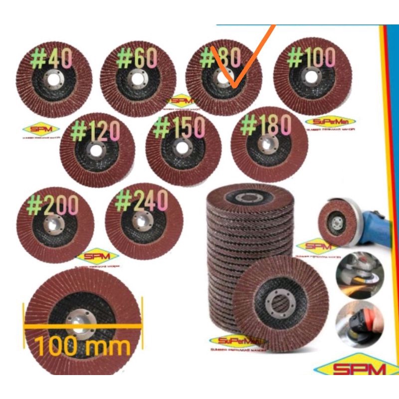 Amplas Susun Tumpuk - Flap Disk 4 Grit 80