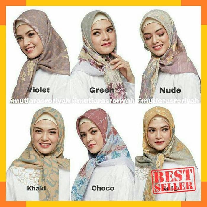 Promo New Reject Wening Scarf Nude Gold Hanacaraka Violet Langgam Green Ria Diskon