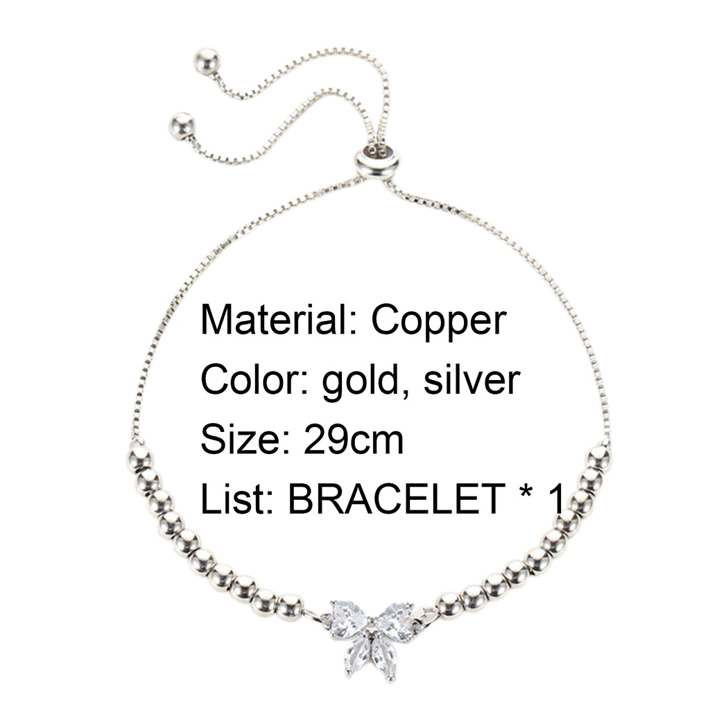 Hu Hu Hu Hu Hu Alat Bantu Pasang Kacamata♡ Gelang Bangle Adjustable Desain Butterfly Cubic Zirconia Untuk Wanita