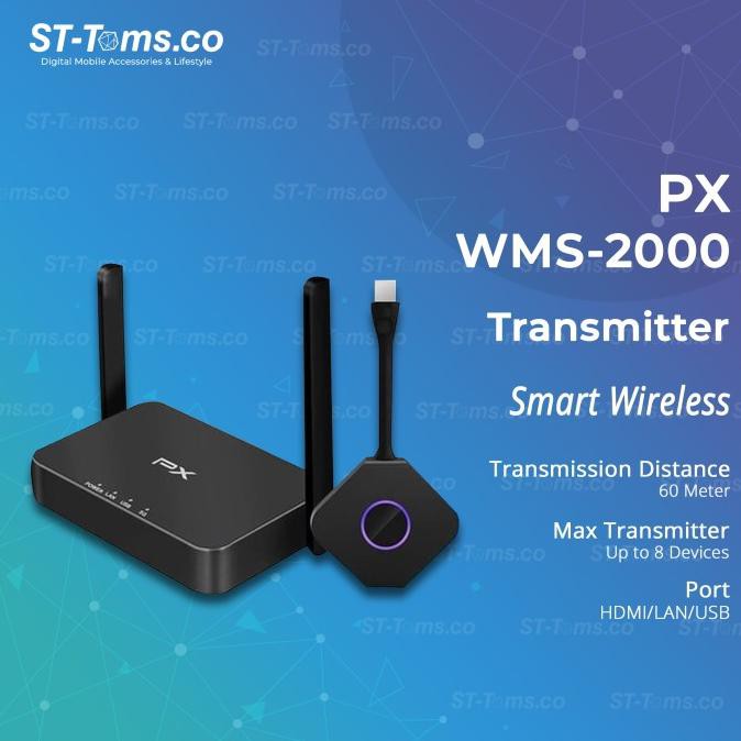 Murah | Laris | Px Wms-2000 Hdmi Wireless 60M Video Transmitter Receiver