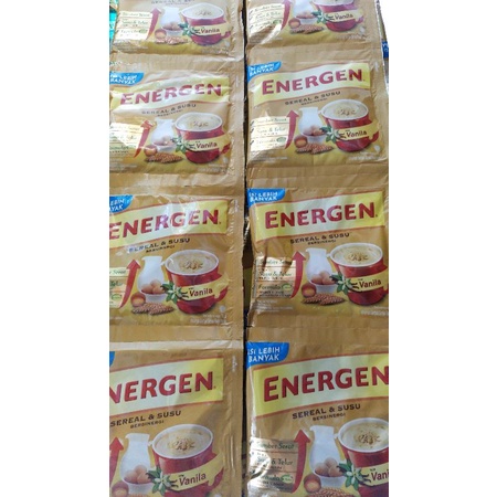 

Energen Vanilla Kemasan Baru satu renceng isi 10 sachet 32gr