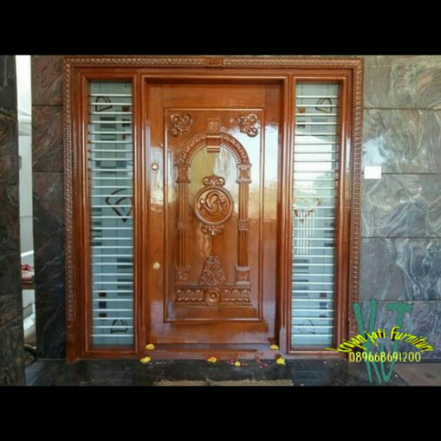 Kusen pintu jati full ukiran