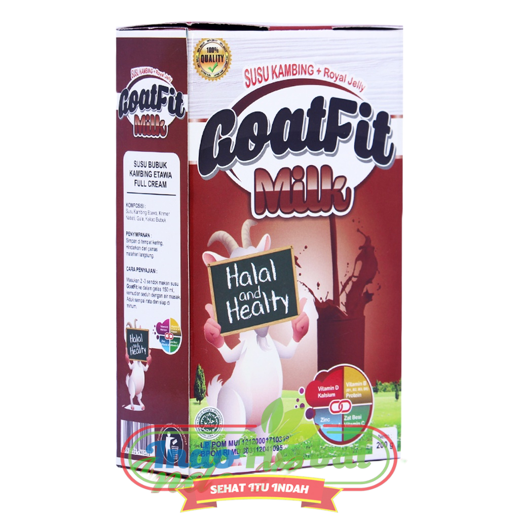 GOATFIT MILK COKLAT susu Kambing ettawa plus Royal jelly