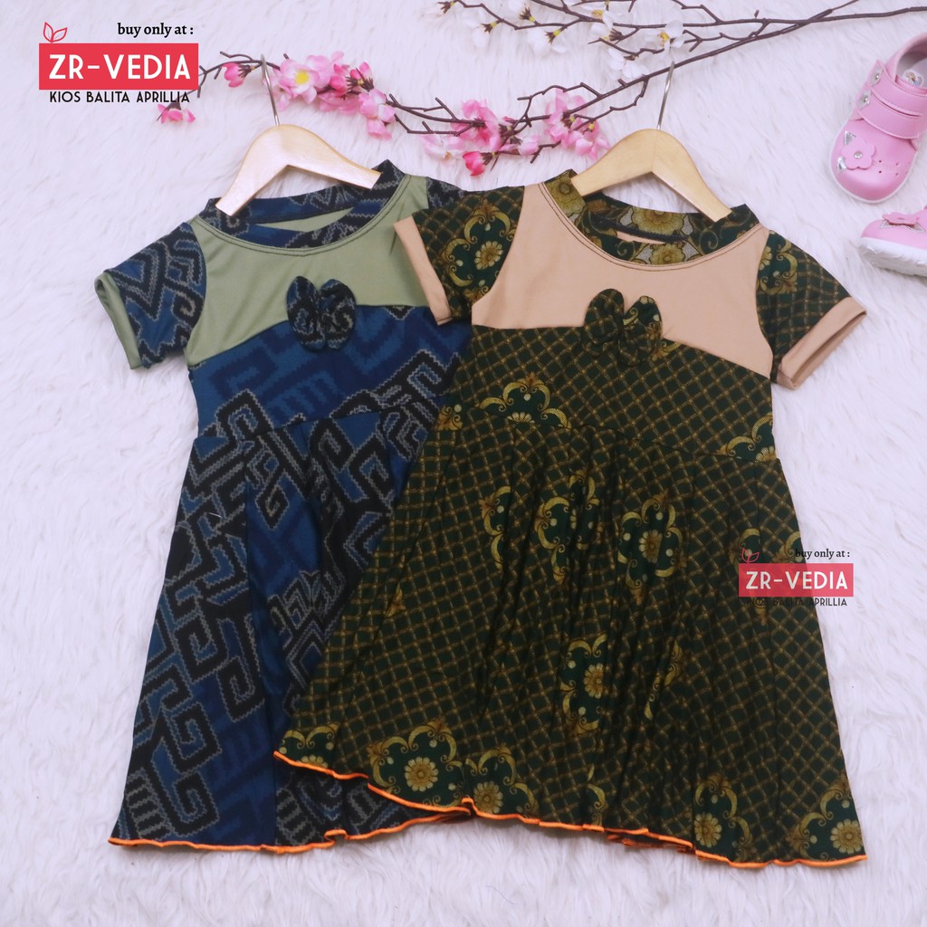 (BATIK) Dress Kelly uk Bayi-6 Tahun / Dres Anak Perempuan Pesta Murah Baju Harian Gaun Grosir Cewek