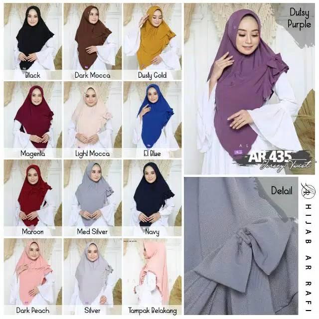 Ar Rafi 435 Dark Mocca | hijab ar rafi 435 | hijab ar rafi |