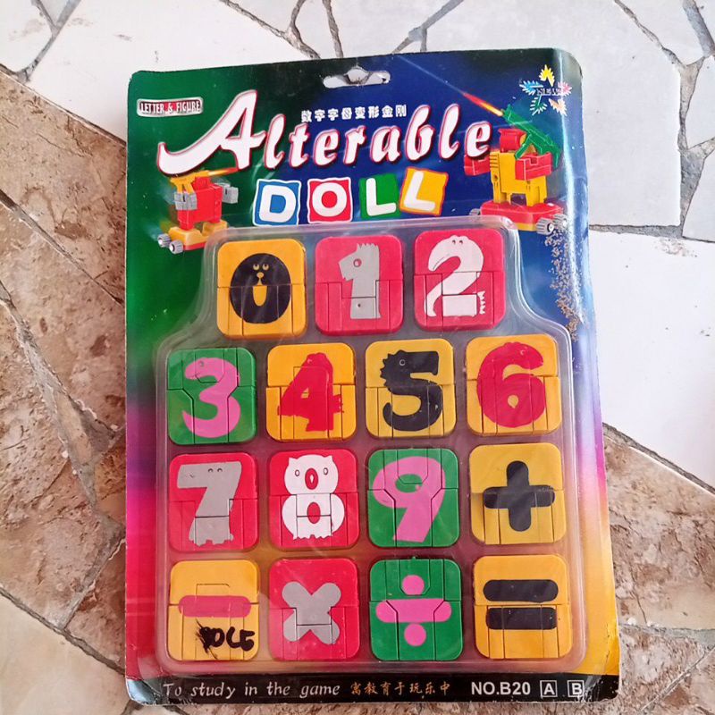 Robot angka 1-9 plus real Isi 15 biji