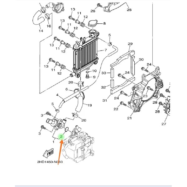 KARET O RING ORING THERMOSTAT TERMOSTAT R15 VVA V3 MT15 MT 15 XSR VIXION R WR 155 ORIGINAL YGP  52S-12439