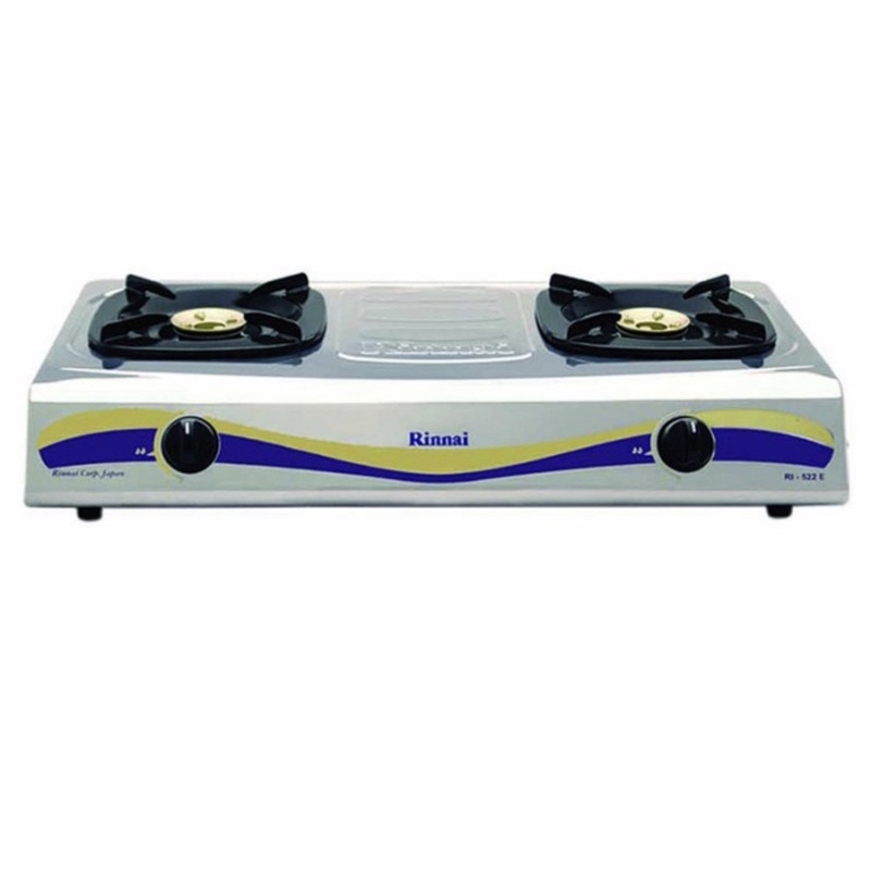 KOMPOR GAS RINAI 2 TUNGKU STAINLESS 522 E 522E