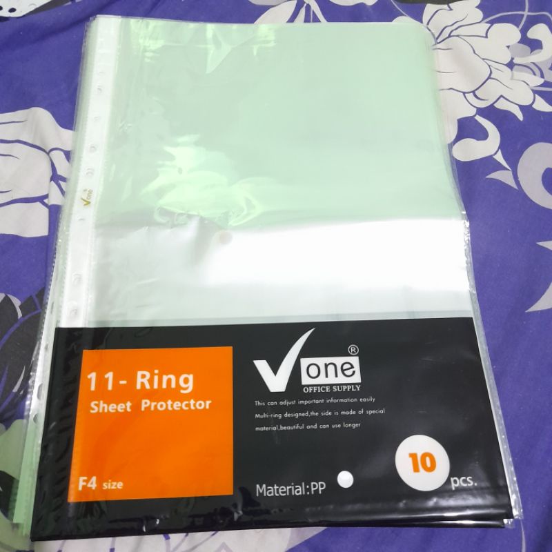 

sleeve Binder 1P sheet protector ukuran F4 11 ring satuan