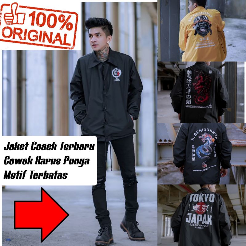 JAKET COACH PRIA ORIGINAL GENIUS GNS GENIOUS