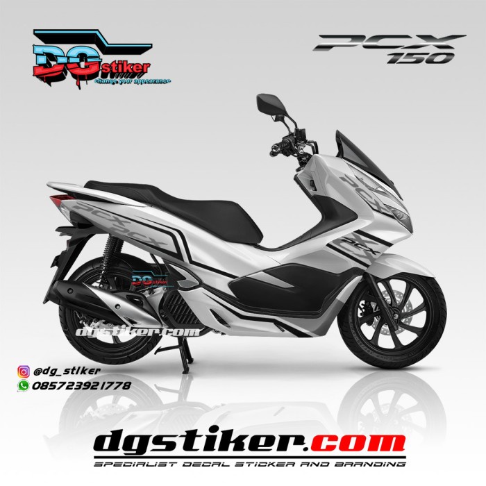 Decal Sticker Motor Pcx 150 2018 Putih KTM Livery DG Stiker