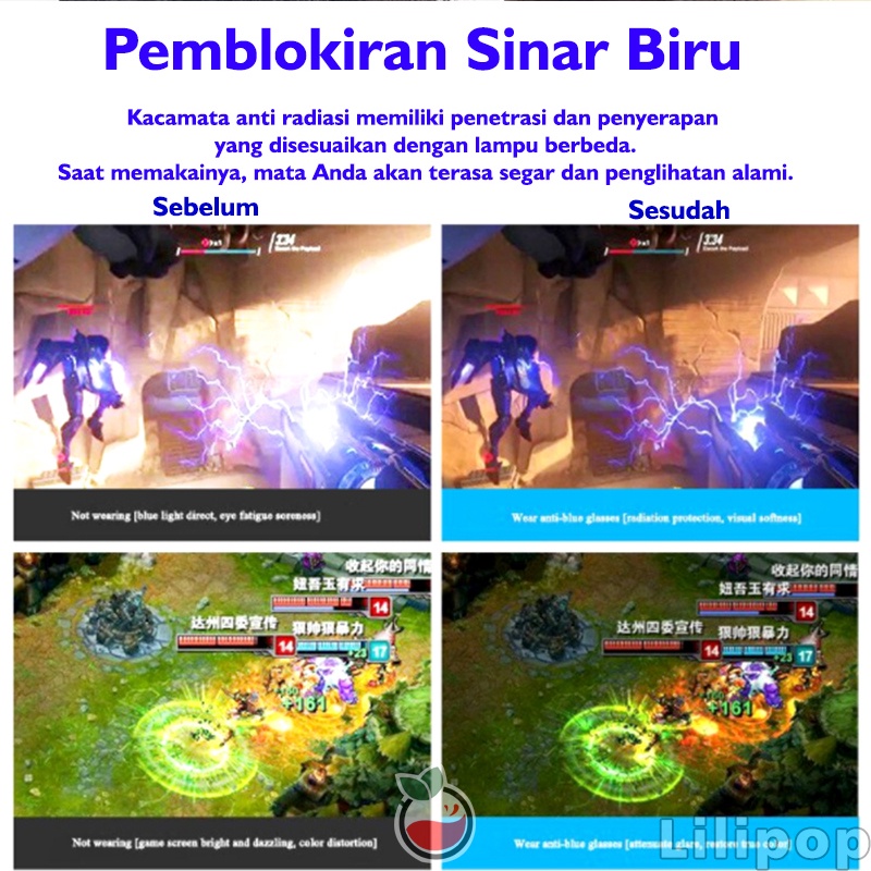 Kacamata Anti Radiasi Blue Ray Sinar Biru Komputer,Handphone,Kacamata Anti Radiasi Gamers