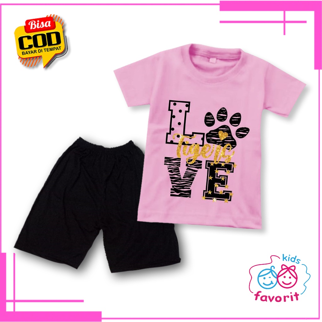 Favorit kids baju setelan anak perempuan lengan pendek