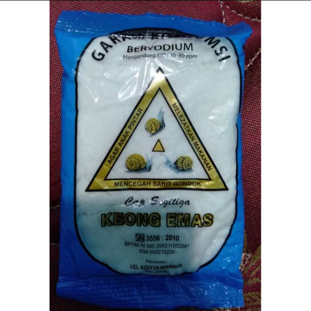 

Garam Cap Keong Mas 175 Gram