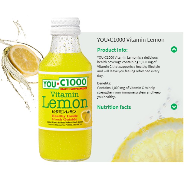 You C1000 Vitamin Lemon 140ml 1 Dus 1 Karton 30 Pcs Vitamin You C 1000 Shopee Indonesia