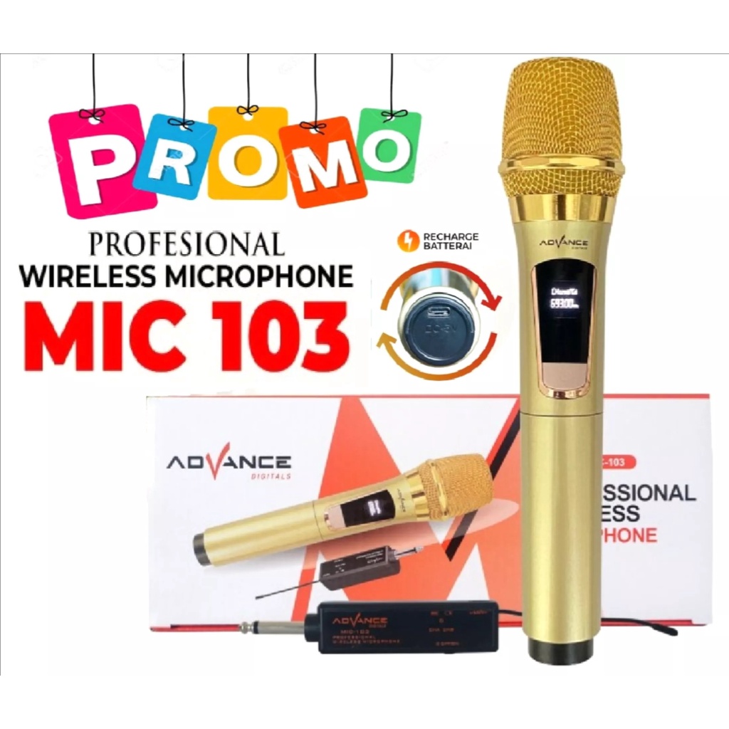 Mic 103 Advance Wireless Mikrofon Tanpa Kabel