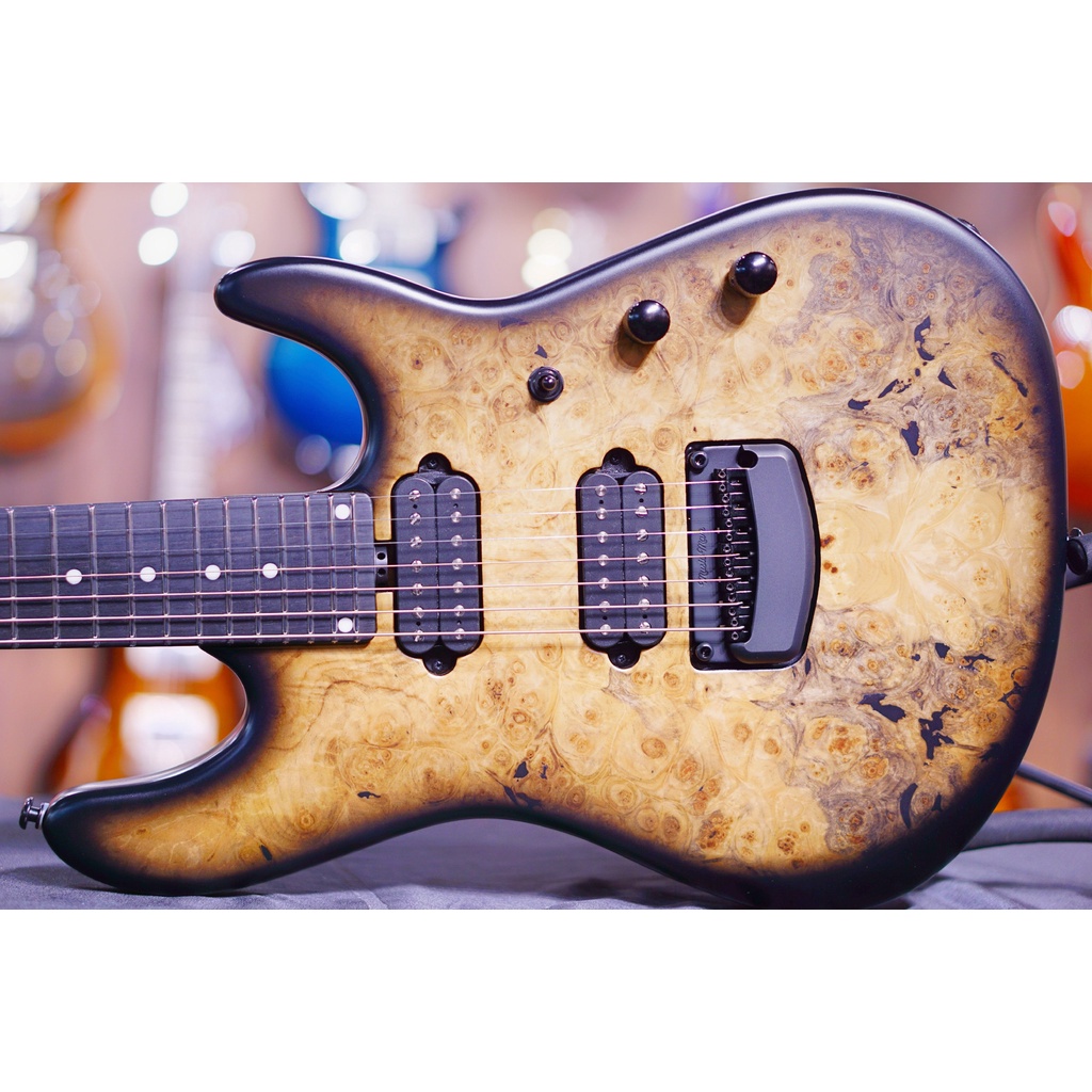 Ernie Ball Music Man Jason Richardson Signature Cutlass HH 7-String - Natural Buckeye Burl  S06066