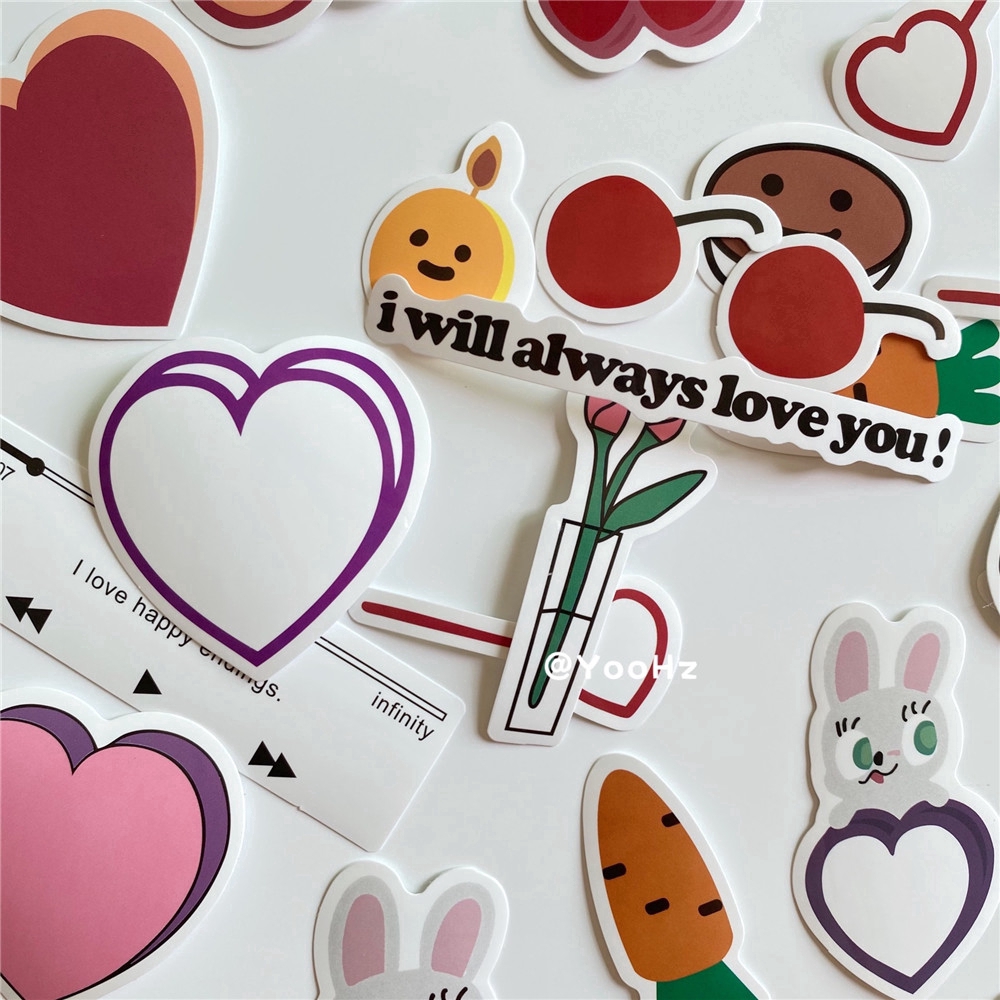 60 Pcs/pack Cute Heart Stickers Scrapbooking Decorative Sticker Korean DIY Diary Album Stick