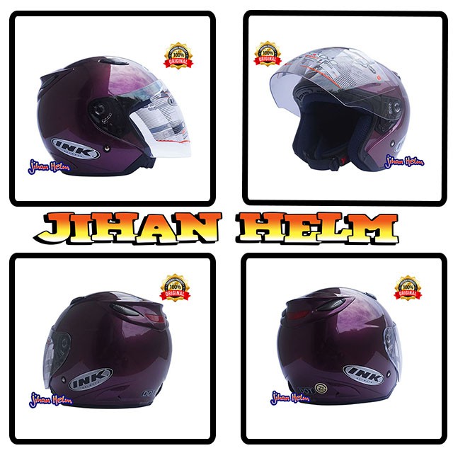 HELM INK HALF FACE INK CENTRO UNGU TERBARU