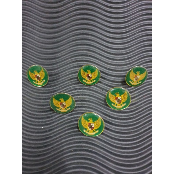 Pin kerah garuda bulat Hijau | pin garuda bulat | pin kerah