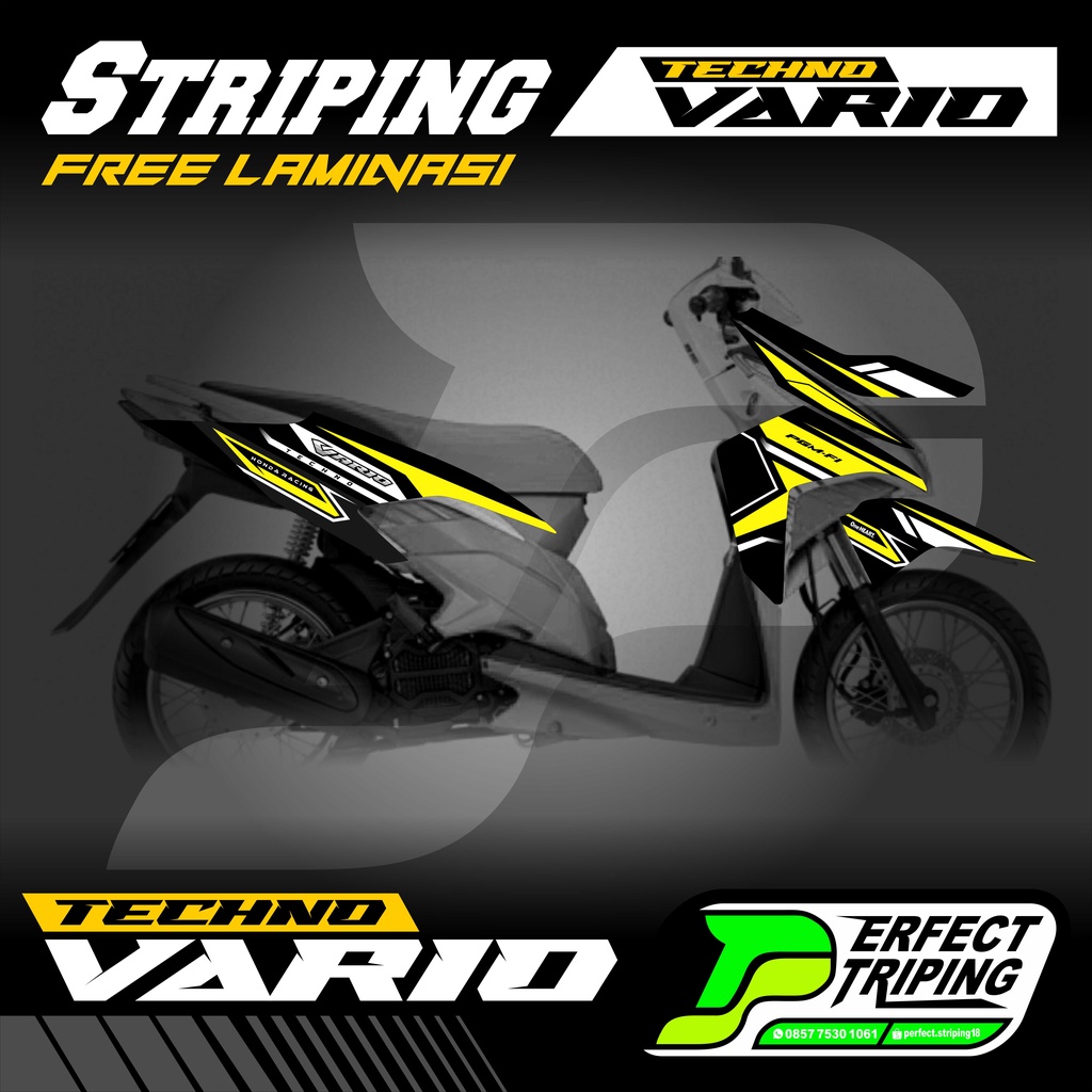 Stiker Striping Honda VARIO TECHNO 110cc KARBU 2009 - 2011