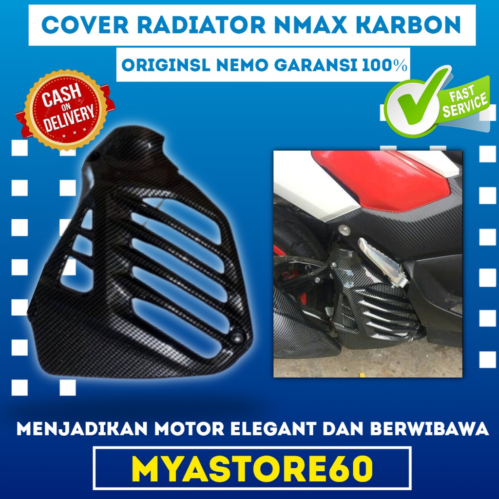 Cover Radiator Nmax Karbon Tutup Radiator Nmax Tutup Kipas Nmax Kevlar Original BodyPart Yamaha Nmax