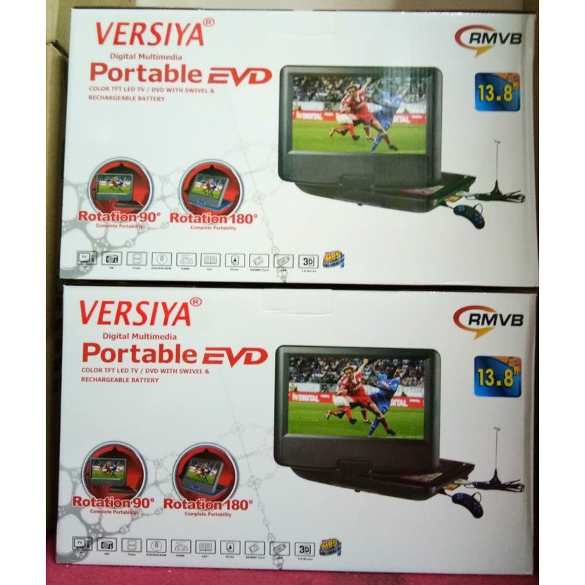Dijual dvd portable 14inch 3d tv radio us versiya 13 8 Murah