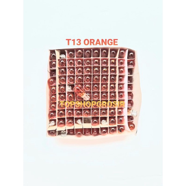 Bohlam Bolam Sen Tancap Colok T13 Orange 12V/10W