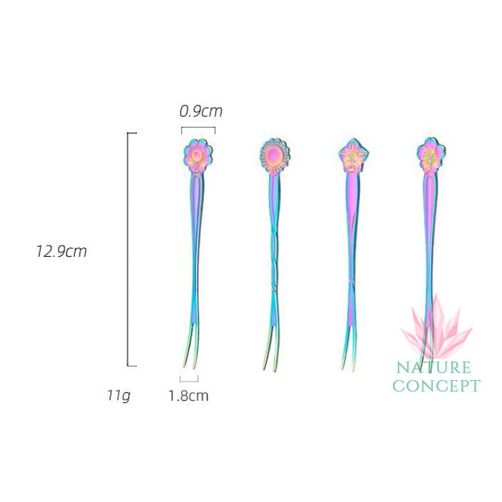 Stainless Unique Flower Fork Garpu Dessert Unik Motif Bunga