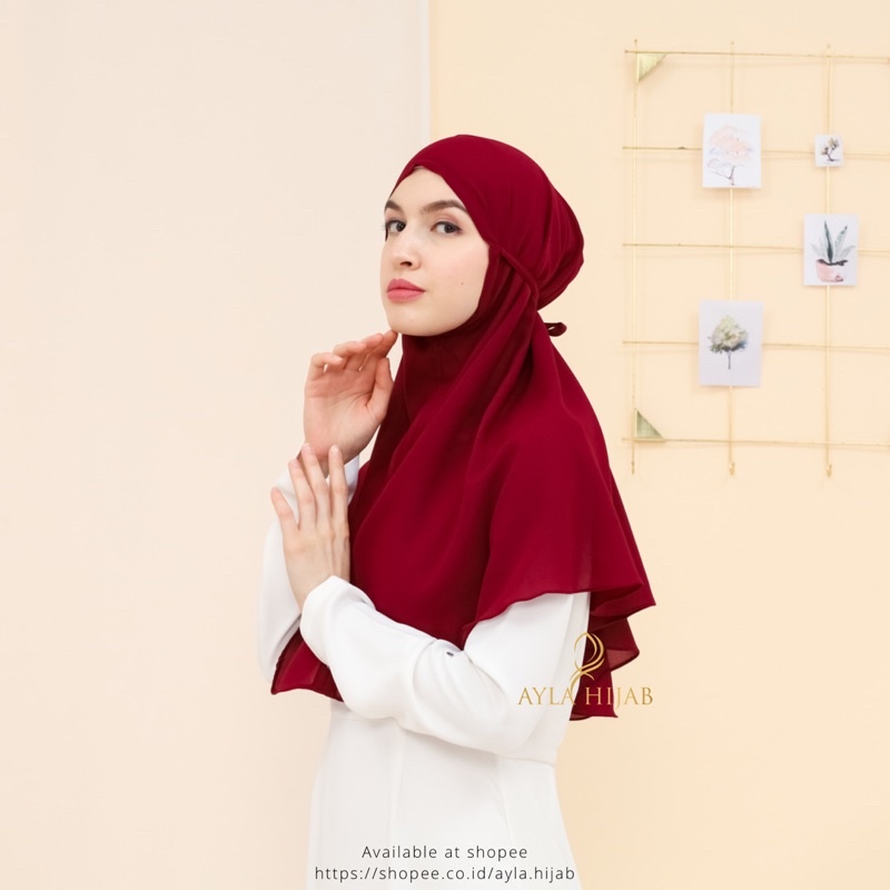 BERGO MARYAM DIAMOND JAHIT TEPI BUTIK / jilbab instan bergo maryam dewasa-4