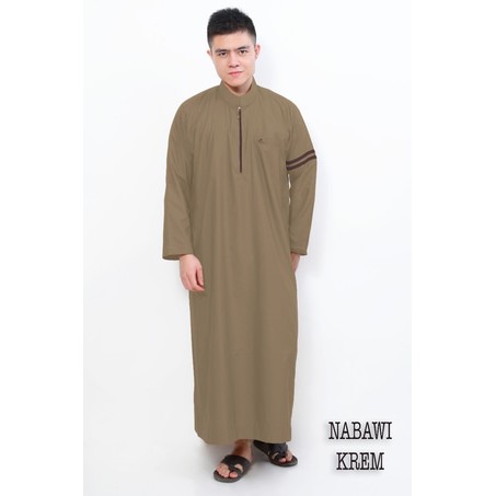 JUBAH NABAWI - Setelan Muslim Gamis Pria Cordova Warna AL-ISRA Lengan Panjang Koko Pria
