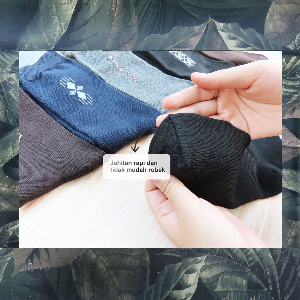 Kaboss Kaos Kaki Pria Dewasa Murah / Mansock / Kantor Formal Uk. 3/4 &amp; Sebetis Premium MIX 12 Pasang