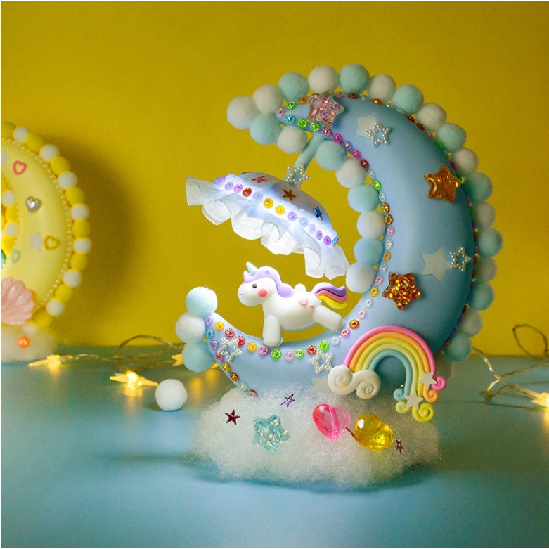 J3 - DIY Globe kotak musik lampu malam Cressent Mainan kerajinan tangan