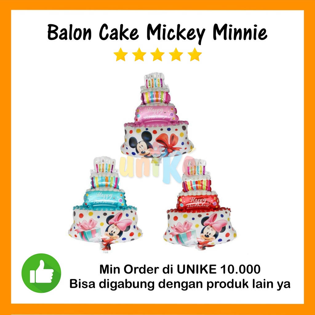 Balon Foil Bentuk CAKE / KUE ULTAH 40 cm Perlengkapan Pesta Ulang Tahun Anak Pernak Pernik Dekorasi