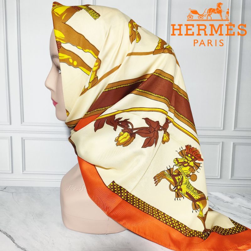 KERUDUNG &amp; HIJAB SEGI EMPAT HORSE PRINTING/SCARF IMPORT PERMIUM