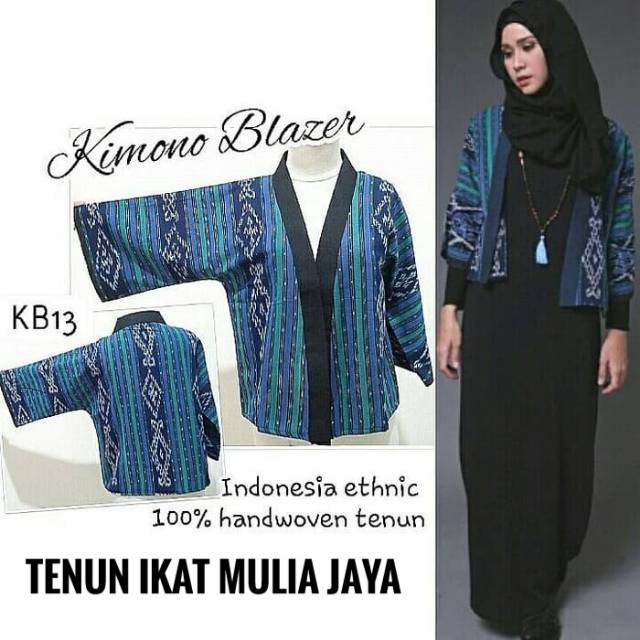 Kimono blazer  batik  tenun etnik  Shopee Indonesia