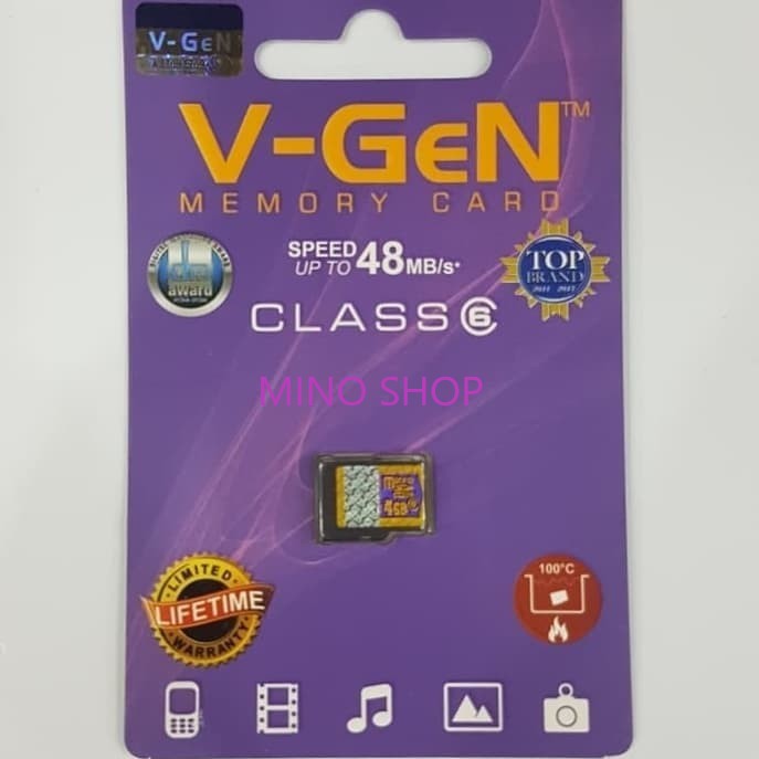 MEMORY CARD 4GB V-GEN CLASS 6 - MEMORY MICRO SD V-GEN 4GB