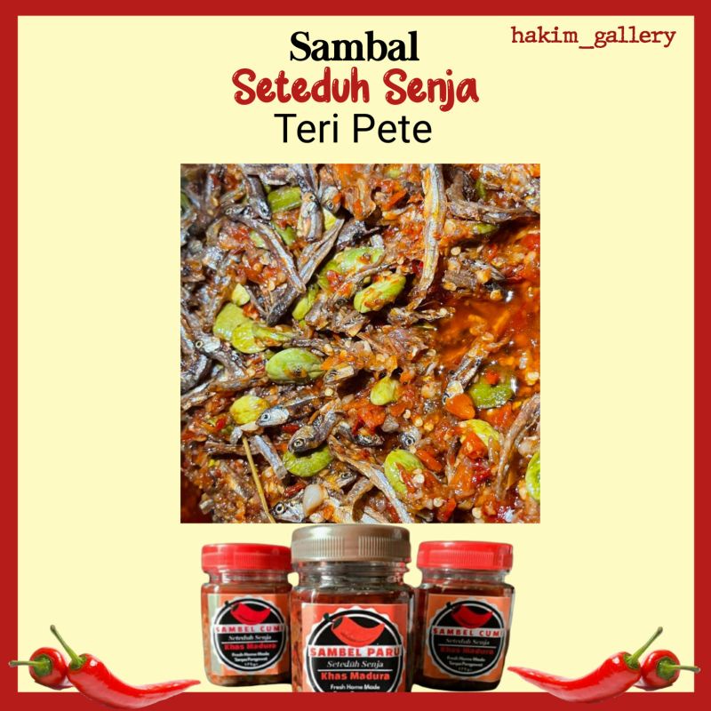 

Sambal Teri Pete Seteduh Senja Sambel Teri Enak Lezat 175gr Pedas