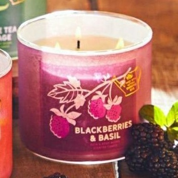 BATH AND BODY WORKS BLACKBERRIES &amp; BASIL 3-WICK SCENTED CANDLE 411 G LILIN WANGI 3 SUMBU UKURAN BESAR PENGHARUM RUANGAN