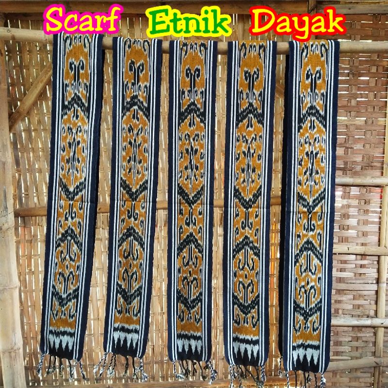 Syal Etnik Dayak Kalimantan-Dayak ~ Coklat