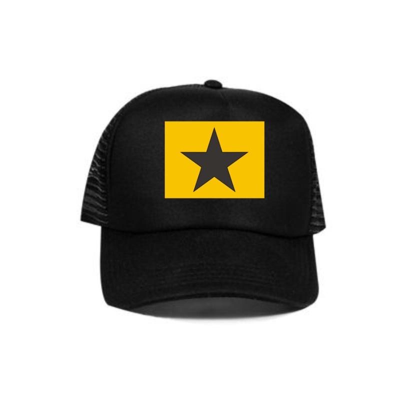 Topi Trucker Bintang Square - YELLOW