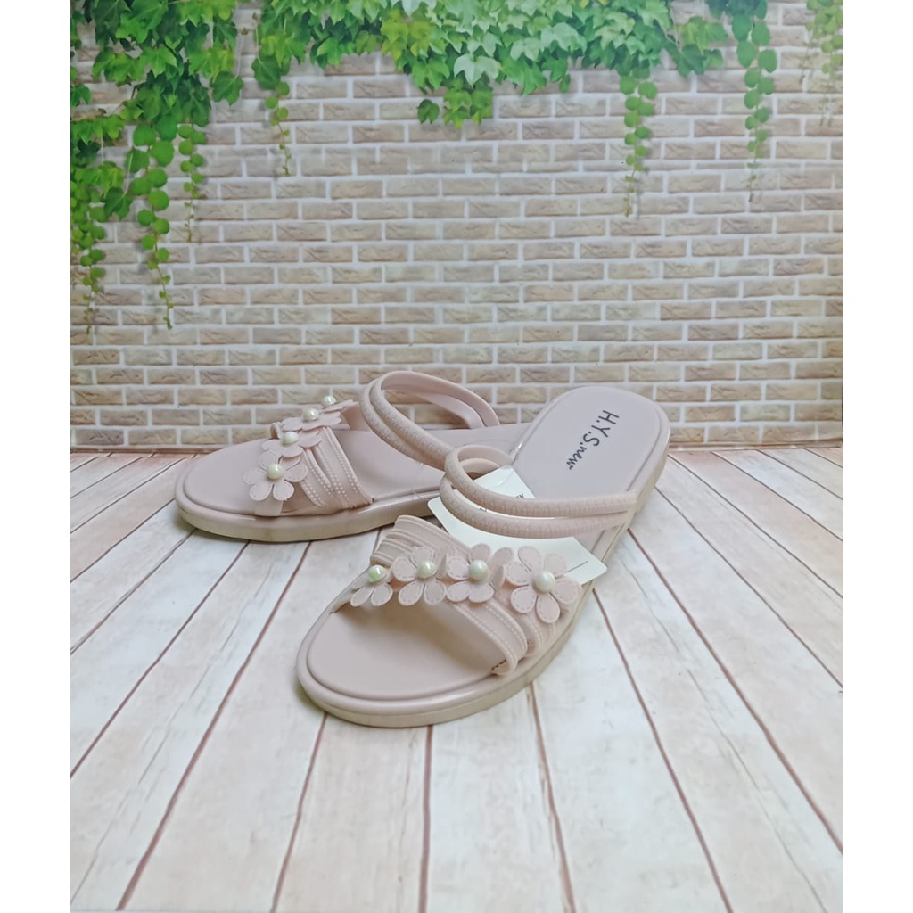 Sandal jelly wanita sandal wedges perempuan sandal karet perempuan terbaru ori produk impor-Salem