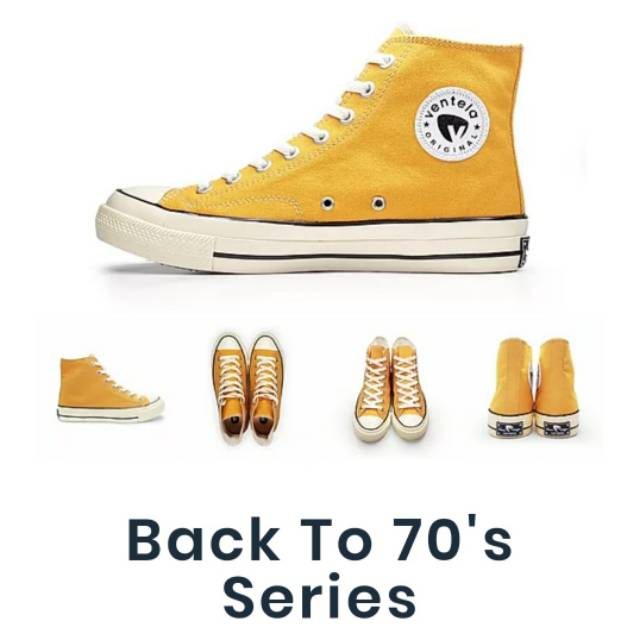 VENTELA SHOES 70S ORIGINAL HIGH | SEPATU VANTELA PUBLIC YELLOW CREEM HITAM ABU ABU PUTIH