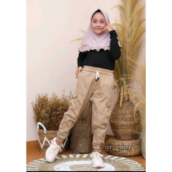 CELANA ANAK PEREMPUAN 1-12 TAHUN CELANA JOGGER CARGO ANAK CEWEK FASHION BAWAHAN ANAK