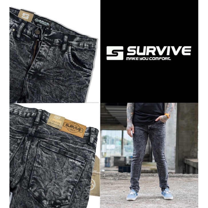Celana Jeans Survive/Celana Distro Bandung/Celana Distro/Celana Pria
